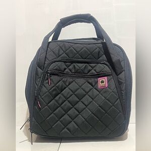 Black Quilted Travel Bag